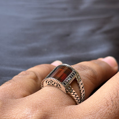 Shinny Onyx Stone Tukish Ring